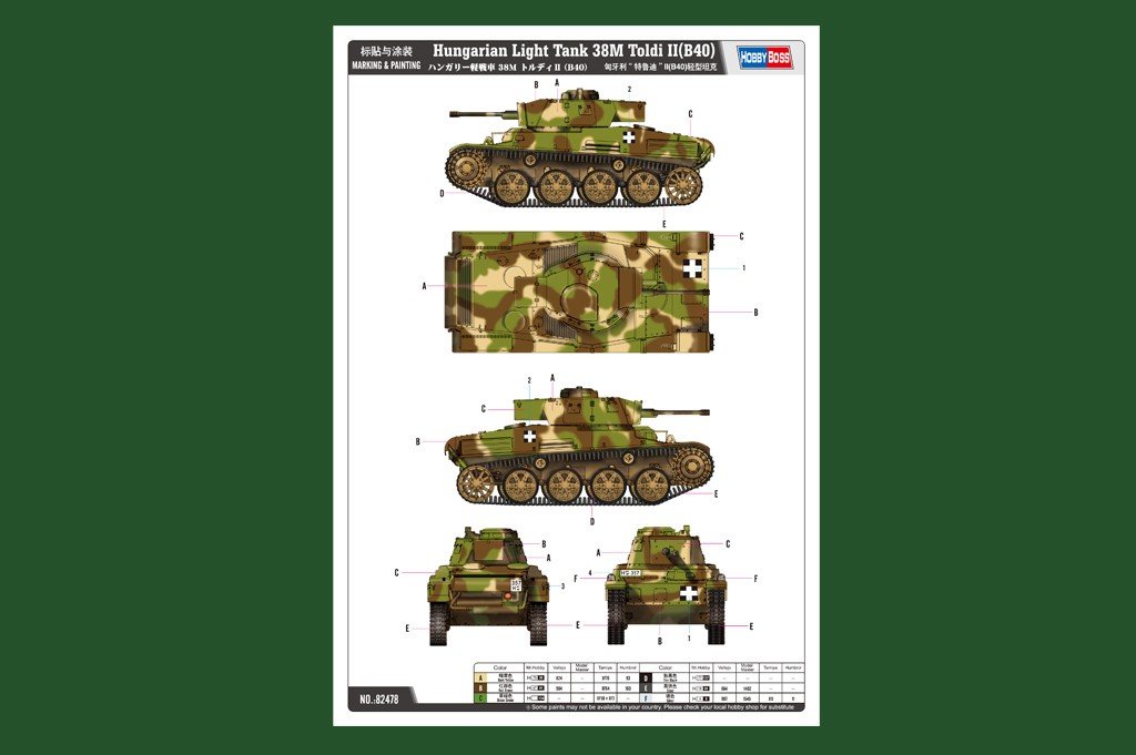 Hobby Boss 82478 Hungarian Light Tank 38M Toldi II(B40) 1/35 – imagen 3