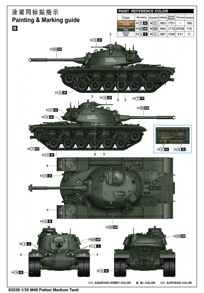 J&amp;#39;adore le kit 63530 M48 Patton au 1/35 – image 3