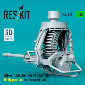 RESKIT RSU35-0072 AH-64 &amp;quot;Apache&amp;quot; M230 chain gun (in fly position) for Trumpeter kit (3D Printed) 1/35 – Bild 3