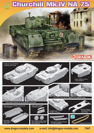 Dragon 7507 Churchill Mk. IV NA 75 1/72 – immagine 2