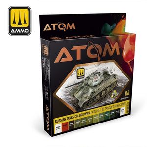 AMMO of Mig Jimenez ATOM 20705 Russian Tanks ColorsS WWII Set 12 x 20 ml