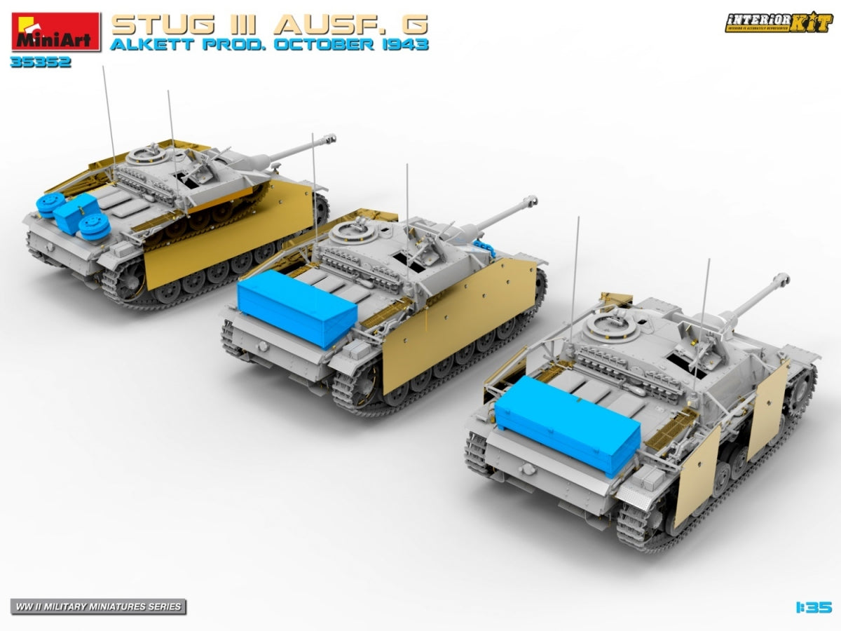 MiniArt 35352 STUG III AUSF. G ALKETT PROD. KIT INTÉRIEUR OCTOBRE 1943 1/35 – image 8