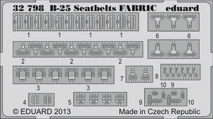 Eduard 32798 B-25 seatbelts FABRIC 1/32 HK Models – immagine 2