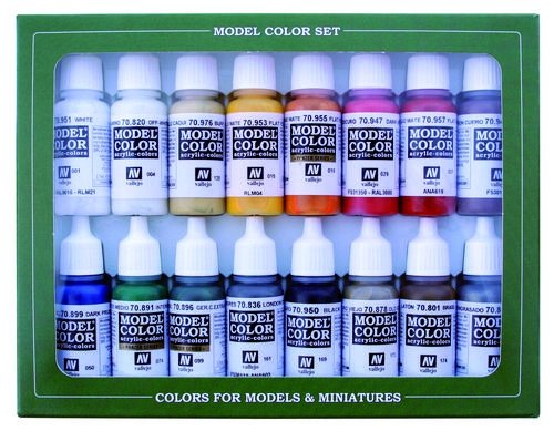 Coffret de peintures Vallejo 70149 : Peintures pour maquettes napoléoniennes françaises et britanniques (1789-1815), 16 pots de 17 ml