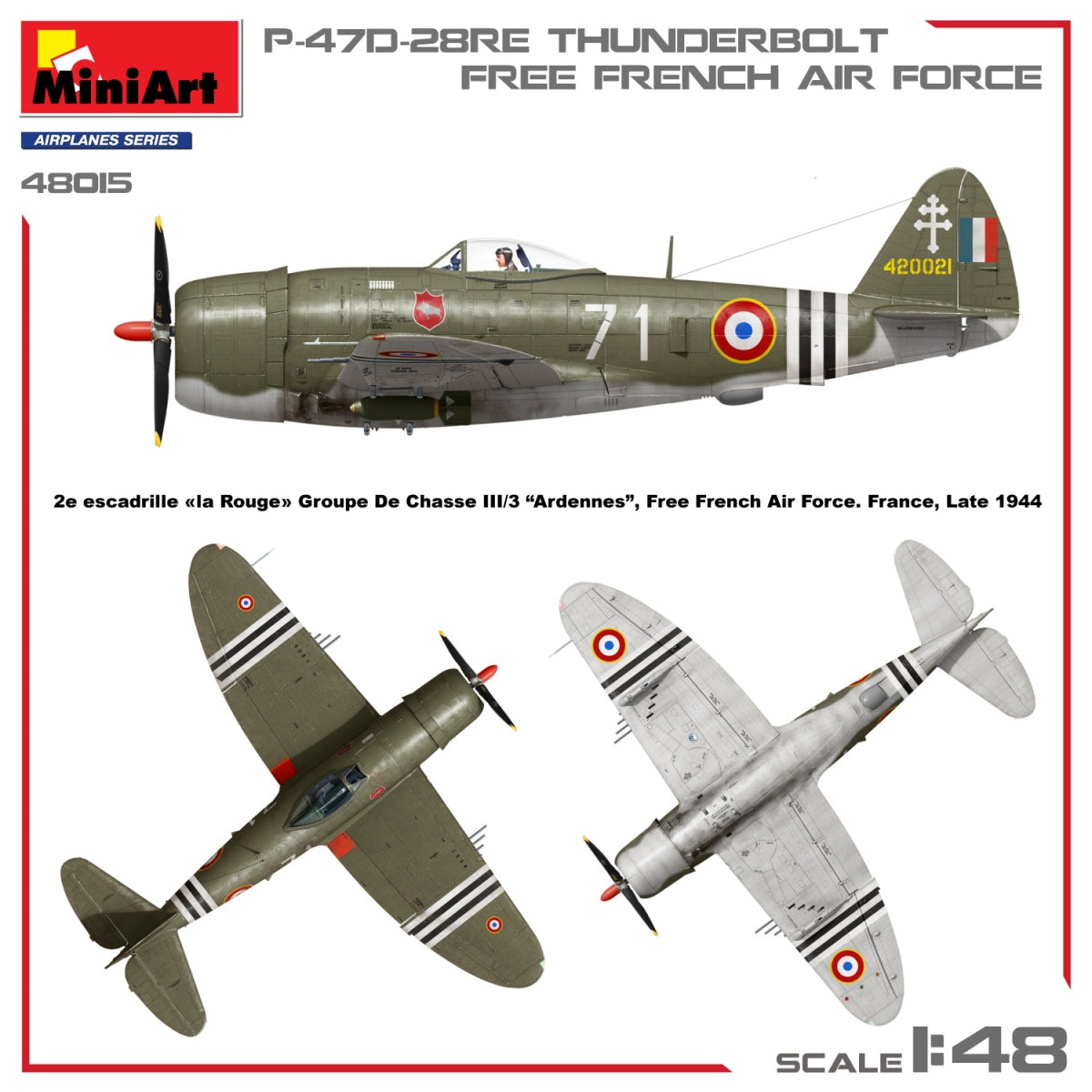 MiniArt 48015 P-47D-28RE THUNDERBOLT. FREE FRENCH AIR FORCE 1/48 – Bild 4