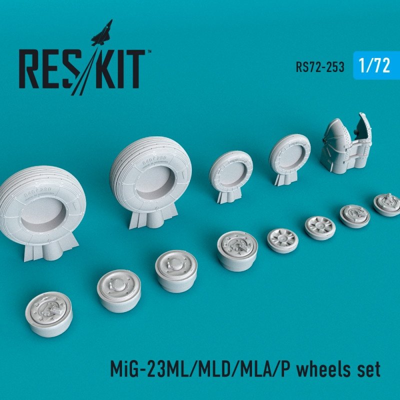 RESKIT RS72-0253 Jeu de roues MiG-23 (ML/MLD/MLA/P) 1/72