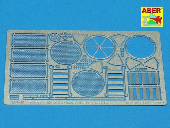 Aber 35G14 Grilles for german tank Sd.Kfz.171 Panther, Ausf.G late model 1/35