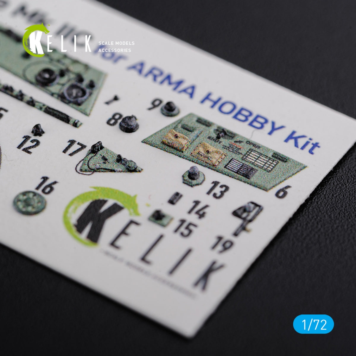 KELIK K72114 Hurricane Mk IIC interior 3D decals for Arma Hobby kit 1/72 – immagine 6