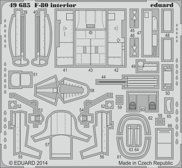 Eduard 49685 F-80 interior S. A. HOBBY BOSS 1/48 – immagine 2
