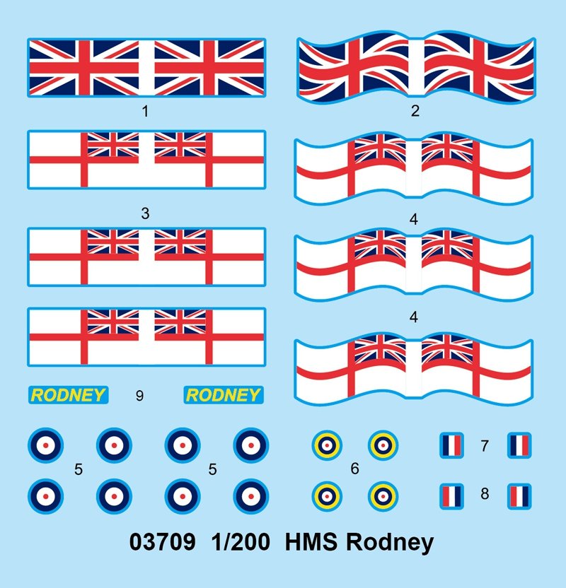Trumpeter 03709 HMS Rodney 1/200 – image 4
