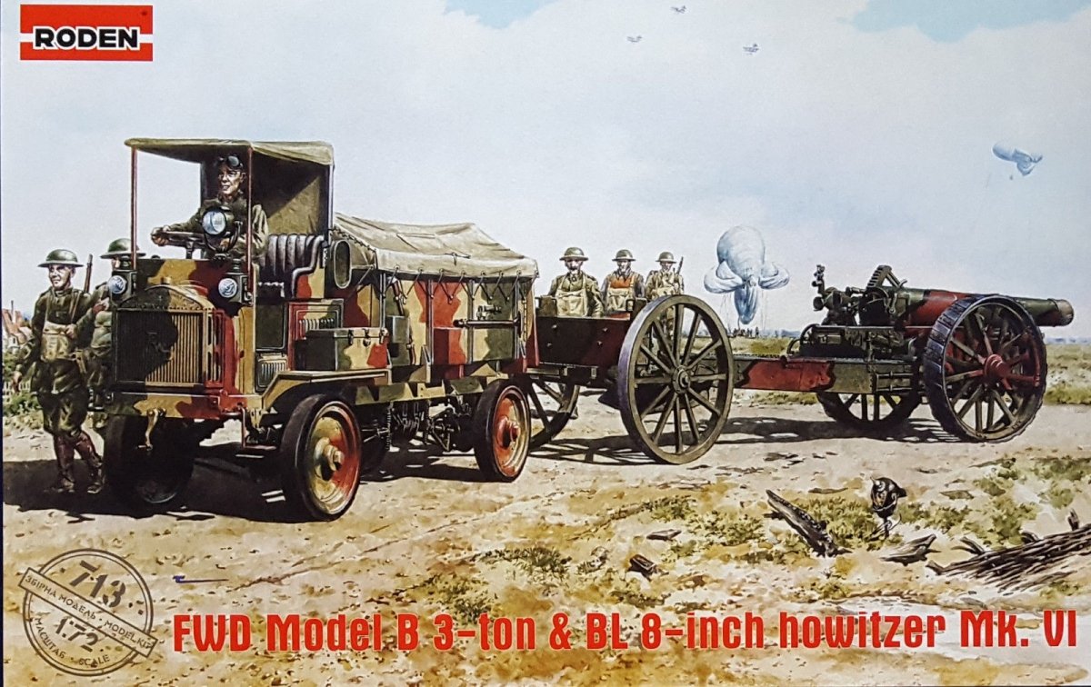 Roden 713 FWD Model B 3-ton & BL 8-inch howitzer Mk. VI 1/72