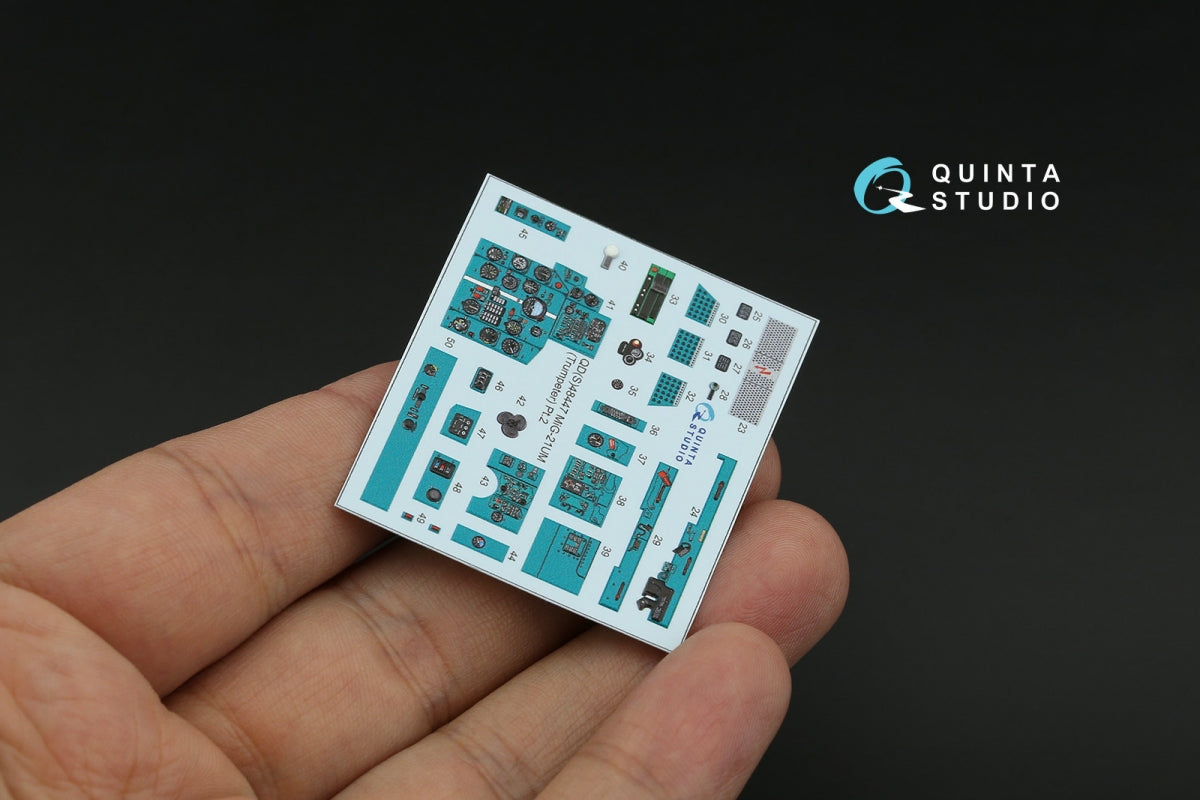 Quinta Studio QDS-48447 MiG-21UM 3D-Printed colored Interior on decal paper (Trumpeter) (Small version) 1/48 – image 7