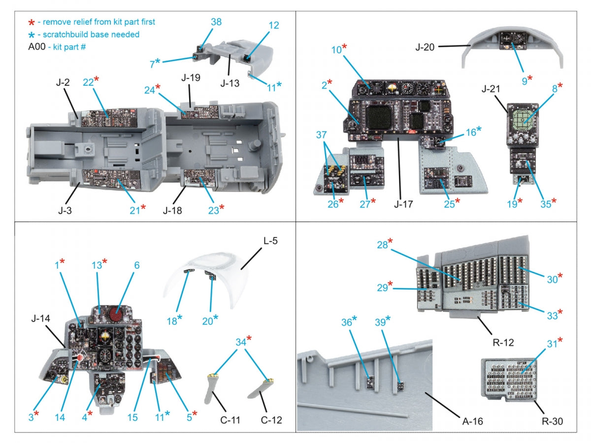 Quinta Studio QDS-48448 F-4G early 3D-Printed &amp;amp; coloured Interior on decal paper (Zoukei Mura SWS) (Small version) 1/48 – imagen 2