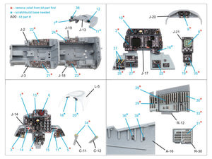 Quinta Studio QDS-48448 F-4G early 3D-Printed &amp;amp; coloured Interior on decal paper (Zoukei Mura SWS) (Small version) 1/48 – imagen 2