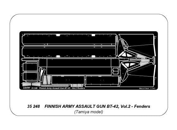 Aber 35248 Finish army assault gun BT-42 - vol. 2 - additional set - fenders 1/35 – imagen 5