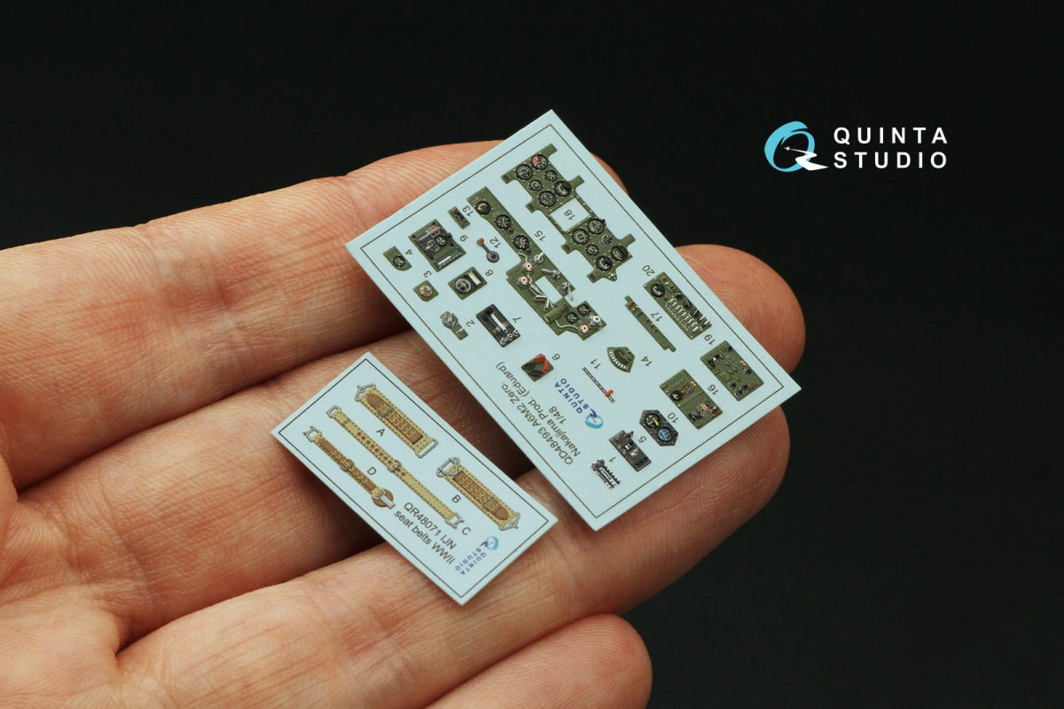 Quinta Studio QD48493 A6M2 Zero Nakajima Production 3D-Printed colored Interior on decal paper (Eduard) 1/48 – image 3