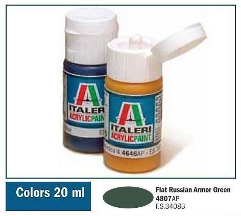 Italeri 4807AP FLAT RUSSIAN ARMOR GREEN 20ml