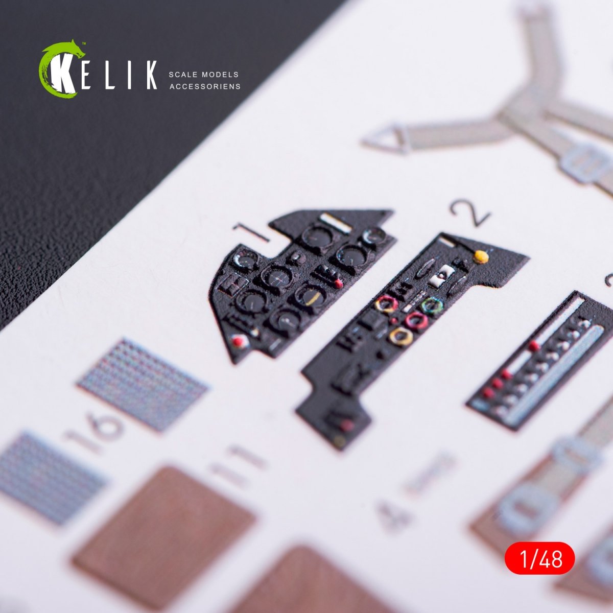 KELIK K48009 BF-109E INTERIOR 3D DECALS FOR WINGSYKITS KIT 1/48 – image 3