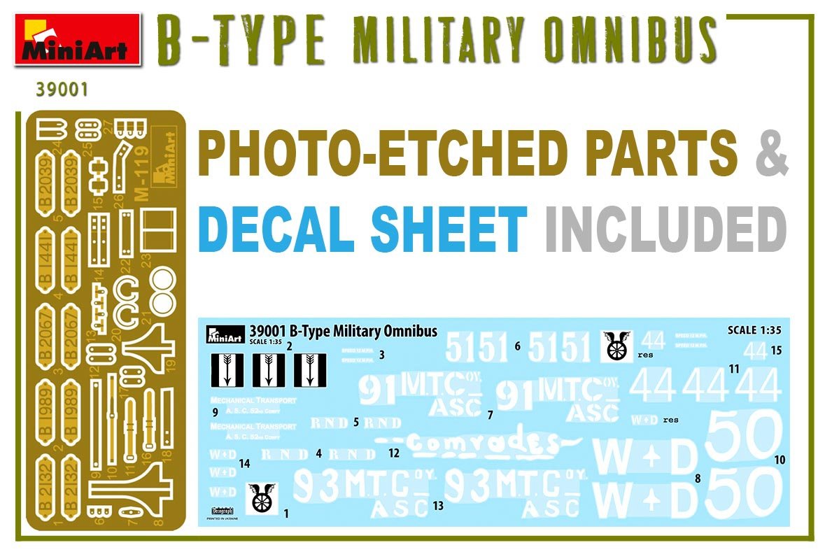 MiniArt 39001 B-TYPE MILITARY OMNIBUS 1/35 – zdjęcie 5