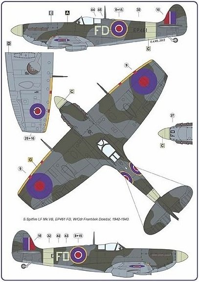 AML D32004 Czechoslovak commanders in the Spitfire 1/32 – image 3