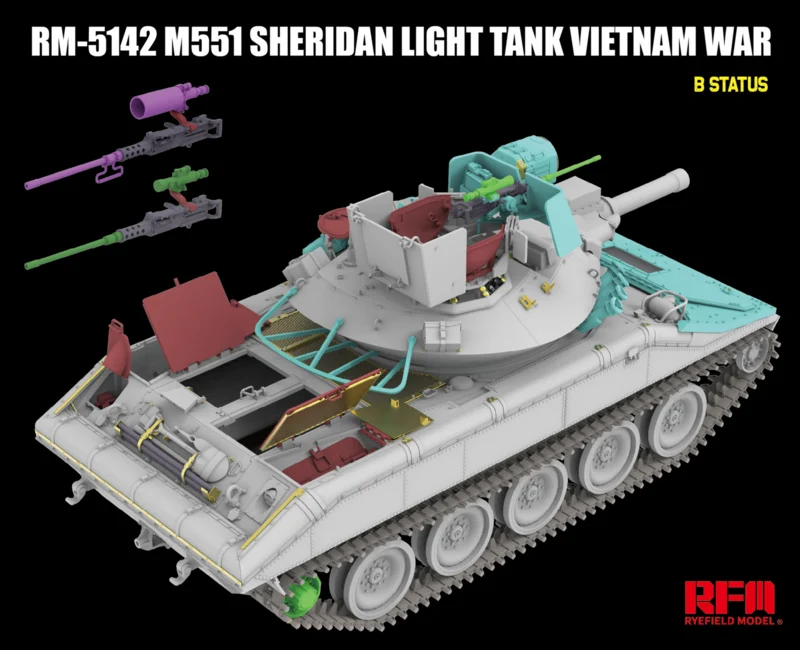 Rye Field Model 5142 M551 Light Tank Sheridan Vietnam War 1/35 – imagen 7