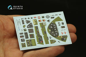 Quinta Studio QD32195 F6F-5 Hellcat 3D-Printed &amp;amp; coloured Interior on decal paper (Trumpeter) 1/32 – imagen 4