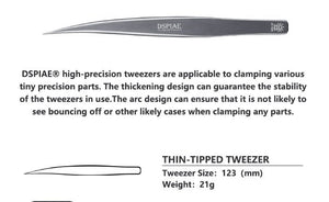 DSPIAE AT-TZ01 Thin-Tipped Tweezer / Pęseta z cienką końcówką – zdjęcie 2
