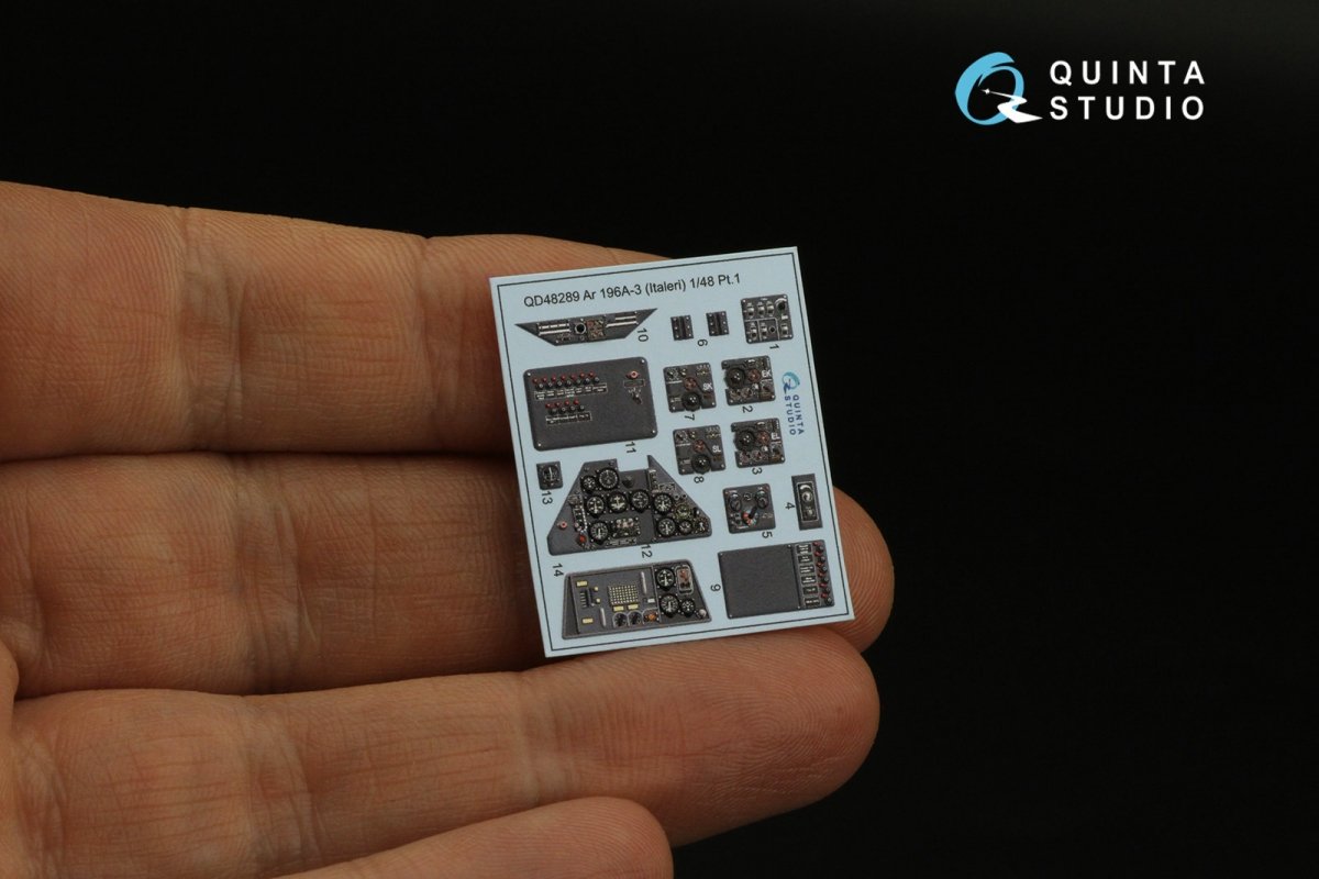 Intérieur imprimé en 3D et coloré sur papier décalcomanie Quinta Studio QD48289 Ar 196A-3 (Italeri) 1/48 – image 4