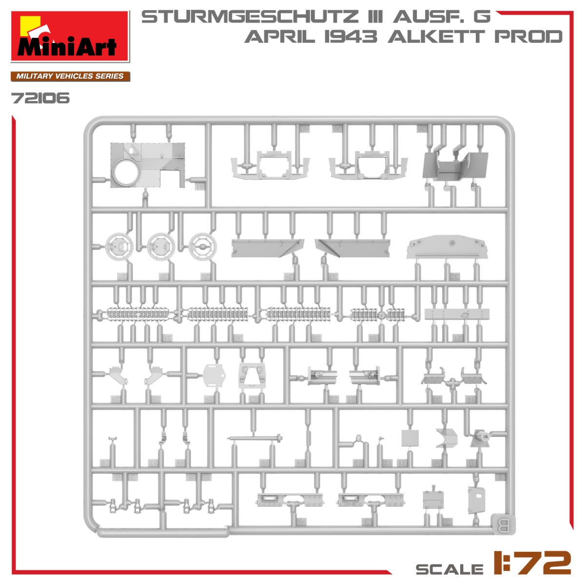 MiniArt 72106 STURMGESCHUTZ III AUSF. G, APRIL 1943 ALKETT PROD. 1/72 – imagen 12