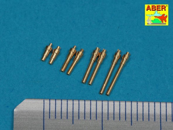Aber A72 005 Set of 8 turned cal .50 (12,7mm) U.S. Browning M2 barrels for P-47 Thunderbolt 1/72 – imagen 2