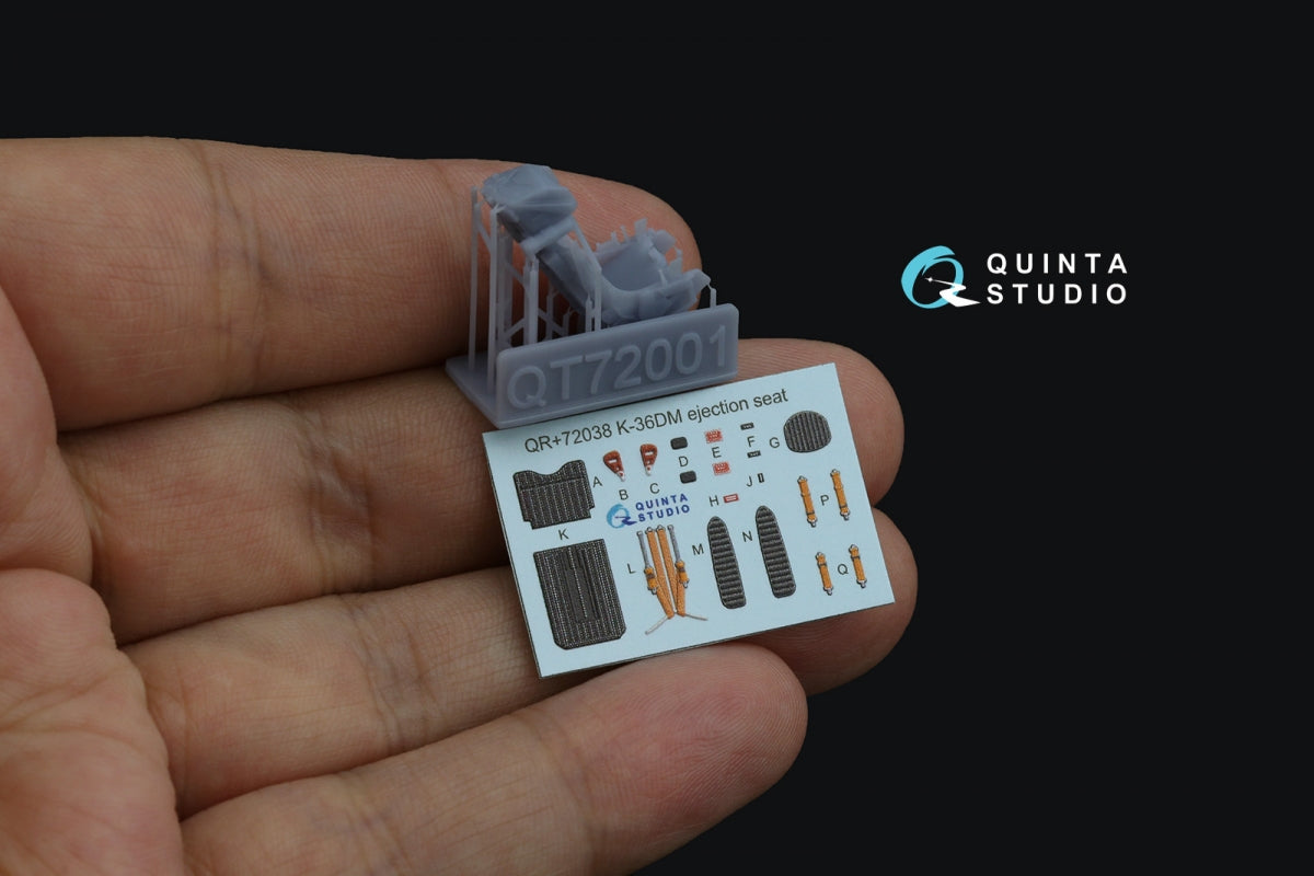 Quinta Studio QR+72038 K-36DM (initial release) ejection seat (for Su-17M3/M4/UM3/22, Su-24, MiG-29 9-12 Early aircraft) (All kits) 1/72 – zdjęcie 2