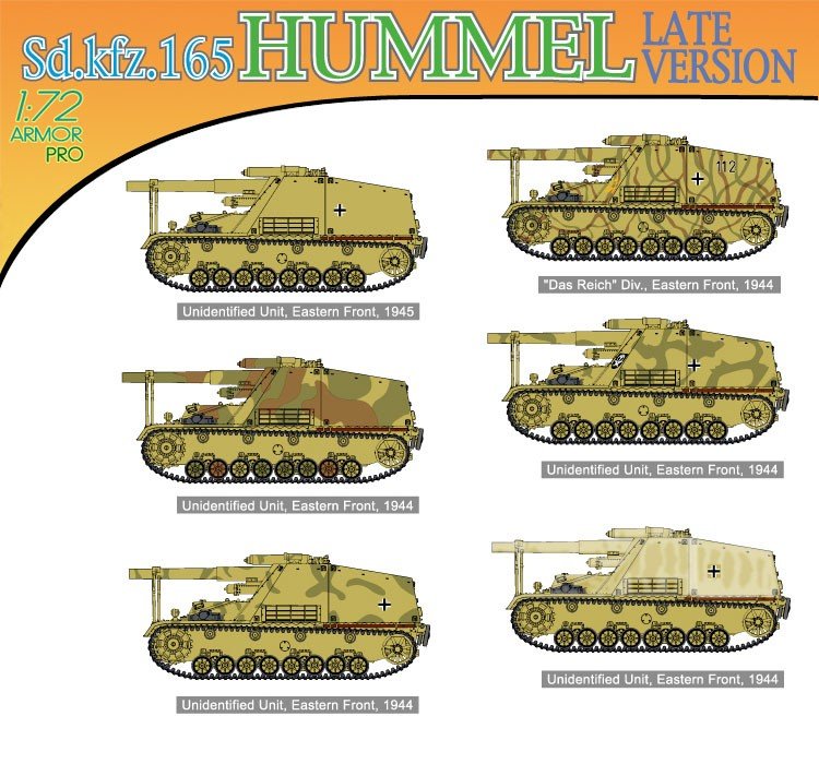 Dragon 7301 Sd.Kfz.165 HUMMEL Late Version 1/72 – imagen 2