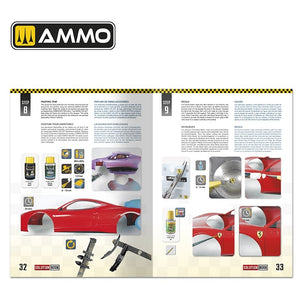 AMMO de Mig Jimenez 6604 SOLUTION BOOK 24 – Comment peindre et laquer des voitures miniatures (Livre multilingue) – image 4