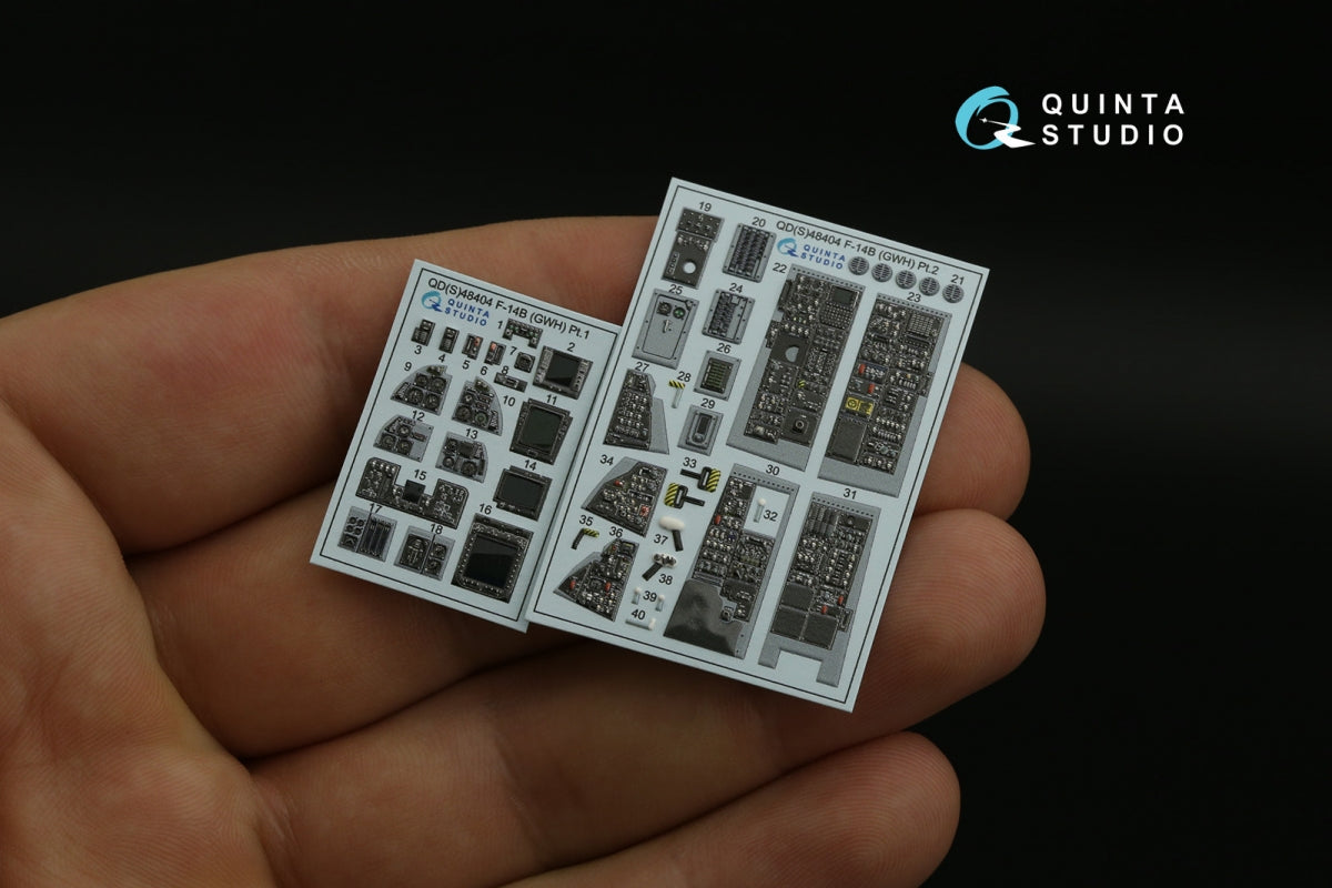 Quinta Studio QDS-48404 F-14B 3D-Printed &amp;amp; coloured Interior on decal paper (GWH) (small version) 1/48 – Bild 5