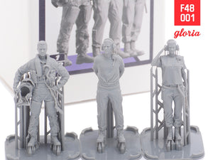 Gloria F48001 Ground Crew US Air Force vol.1 3D Printed Figures x 3 1/48 – imagen 5
