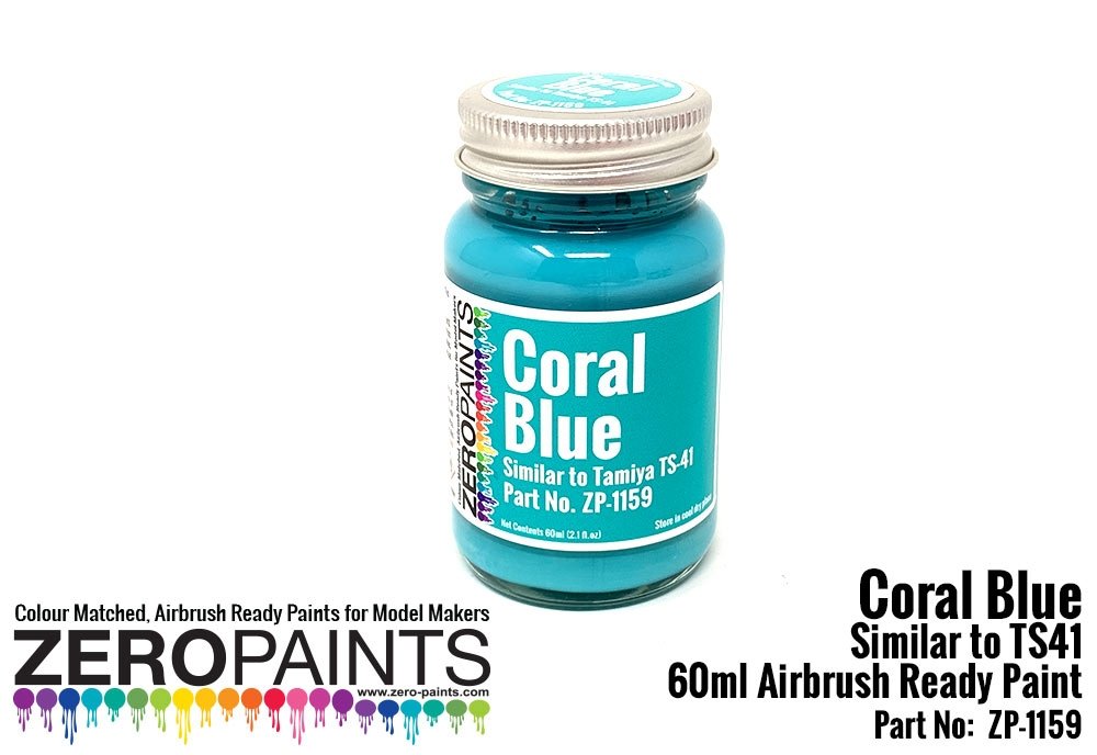 Peinture bleu corail Zero Paints ZP-1159 (similaire à TS41) 60 ml