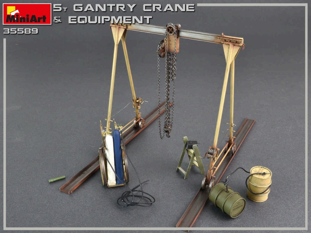 MiniArt 35589 5 TON GANTRY CRANE &amp;amp; EQUIPMENT 1/35 – imagen 4