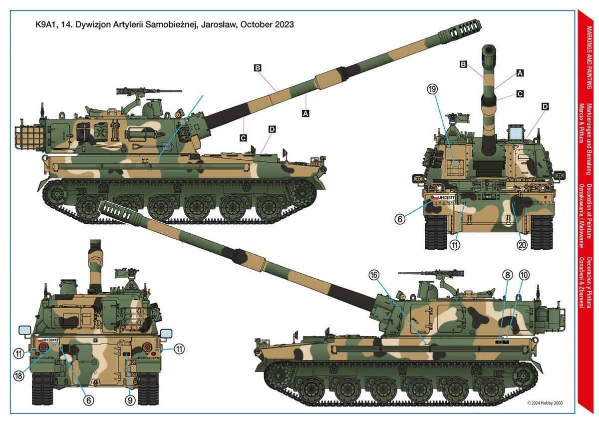 Hobby 2000 35005SE K9A1 Thunder Polish Army SPH - Special Edition ( ACADEMY + CARTOGRAF + Lufa Aber ) 1/35 – immagine 4