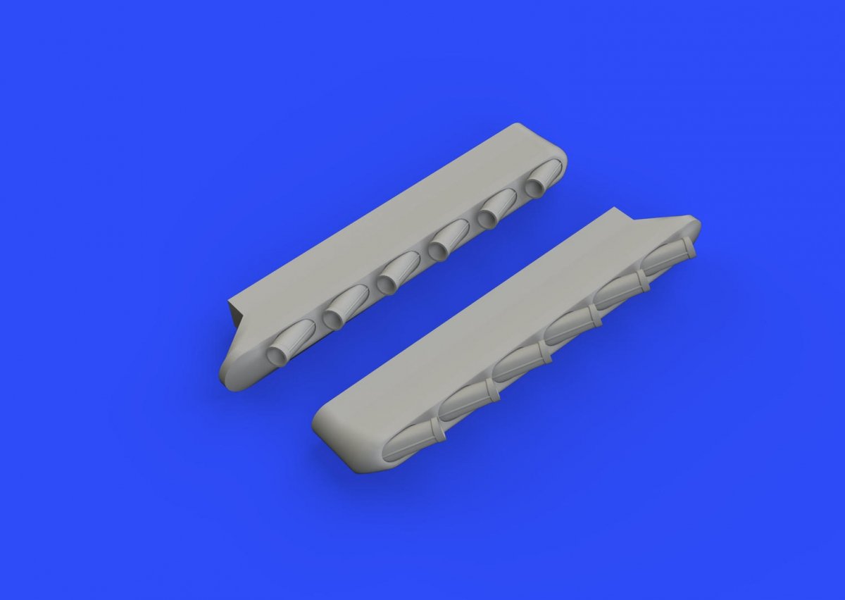 Eduard 648344 P-51D exhaust stacks w/ fairing AIRFIX 1/48 – imagen 3
