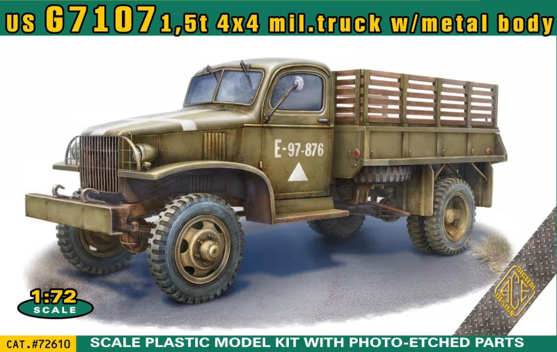 ACE 72610 US G7107 1,5t 4x4 Army Truck with Metal Body 1/72