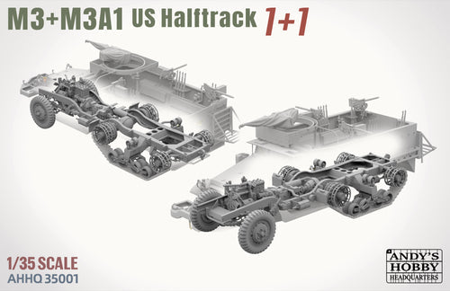 Andy&amp;#39;s Hobby Headquarters AHHQ35001 1/35 M3 &amp;amp; M3A1 U.S. WWII HALFTRACKS 1/35 – image 4