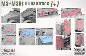 Andy&amp;#39;s Hobby Headquarters AHHQ35001 1/35 M3 &amp;amp; M3A1 U.S. WWII HALFTRACKS 1/35 – image 7