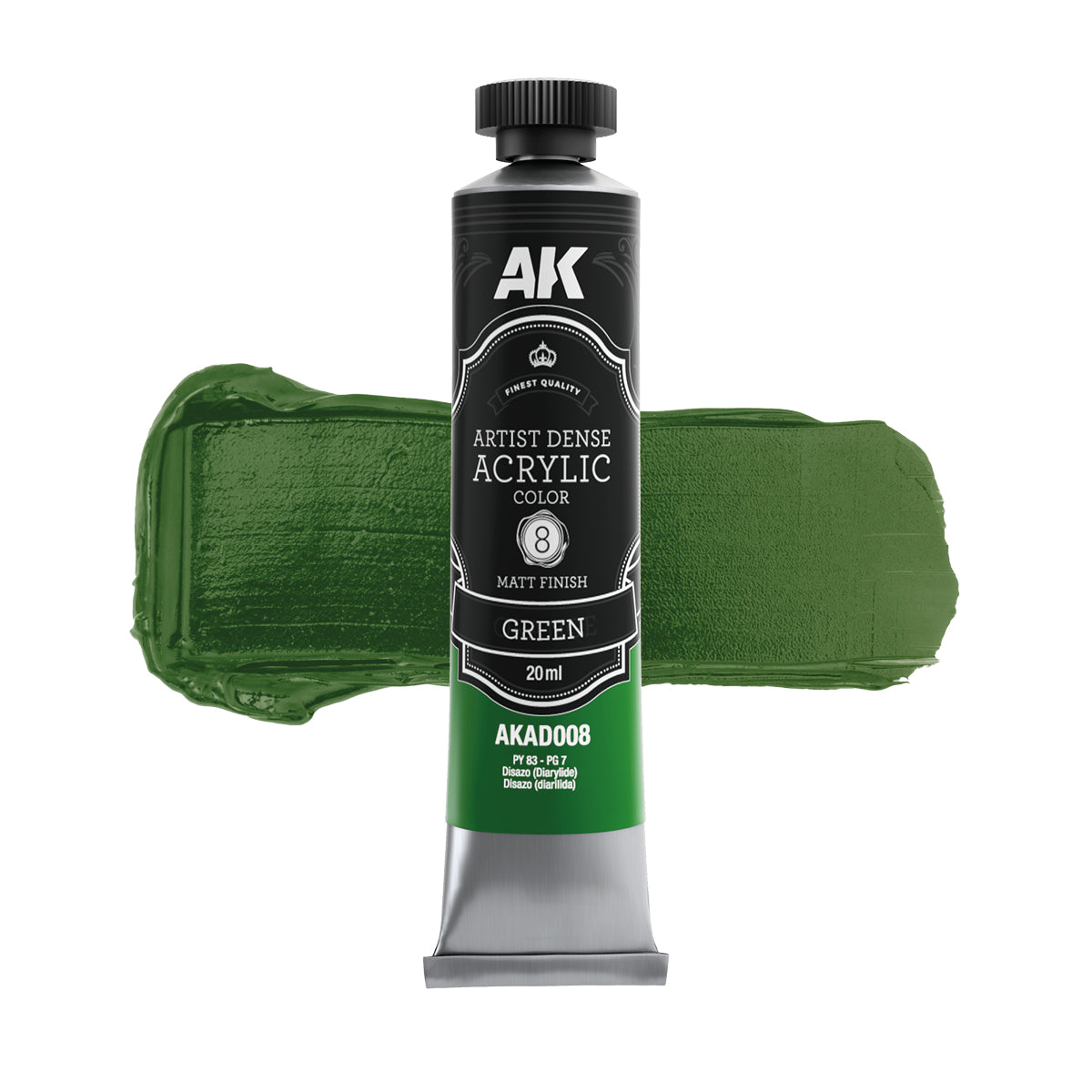 AK Interactive AKAD102 Artist Dense Acrylic Colors - Primary &amp;amp; Secondary Set – imagen 2