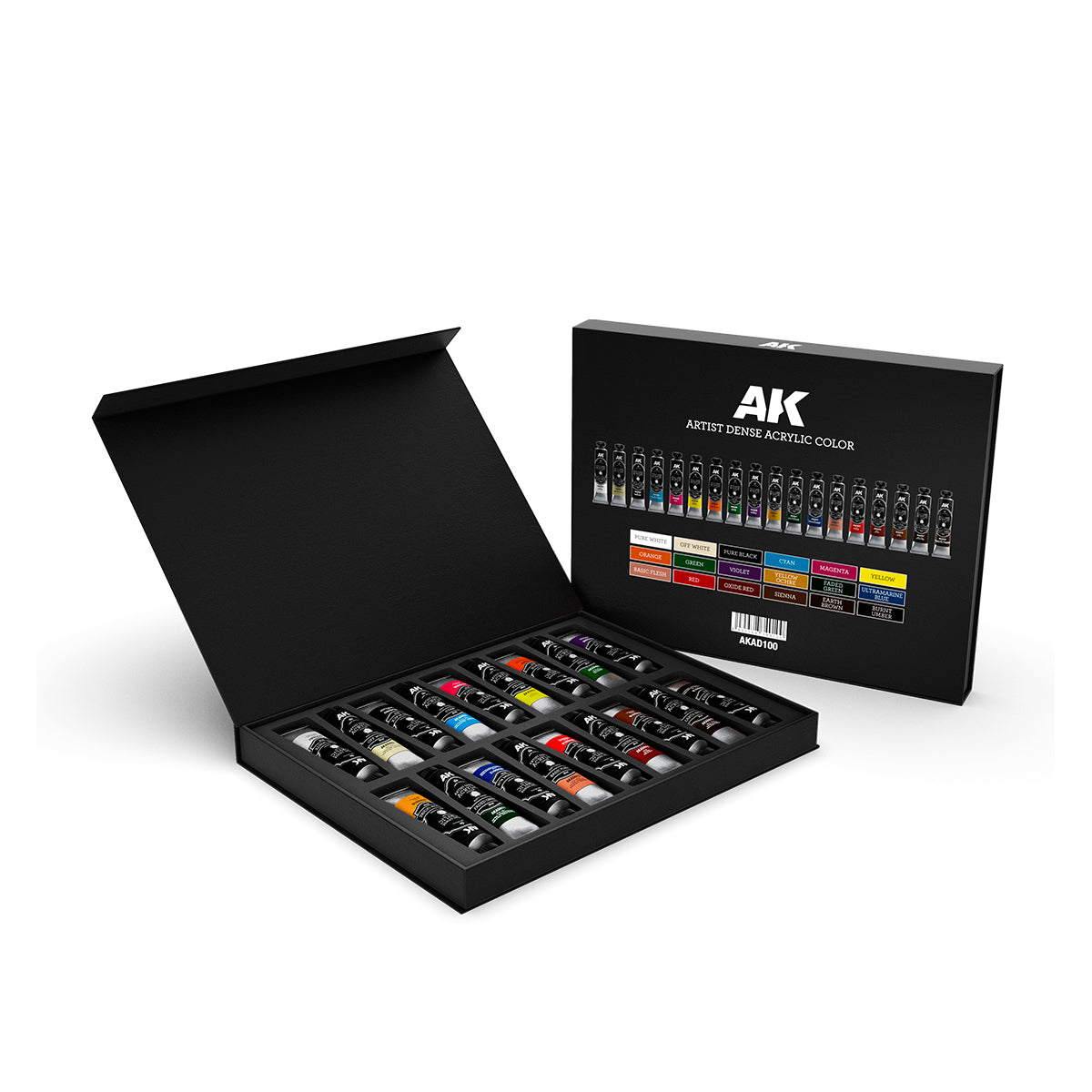 AK Interactive AKAD100 Artist Dense Acrylic Colors - Deluxe Edition Box Full Range – imagen 2