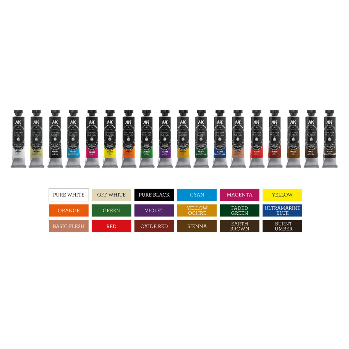 AK Interactive AKAD100 Artist Dense Acrylic Colors - Deluxe Edition Box Full Range – imagen 4