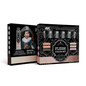 AK Interactive AKAD105 Artist Dense Acrylic Colors - Flesh Color Set
