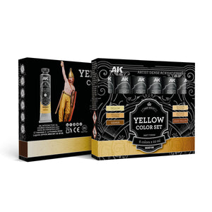 AK Interactive AKAD106 Artist Dense Acrylic Colors - Yellow Color Set