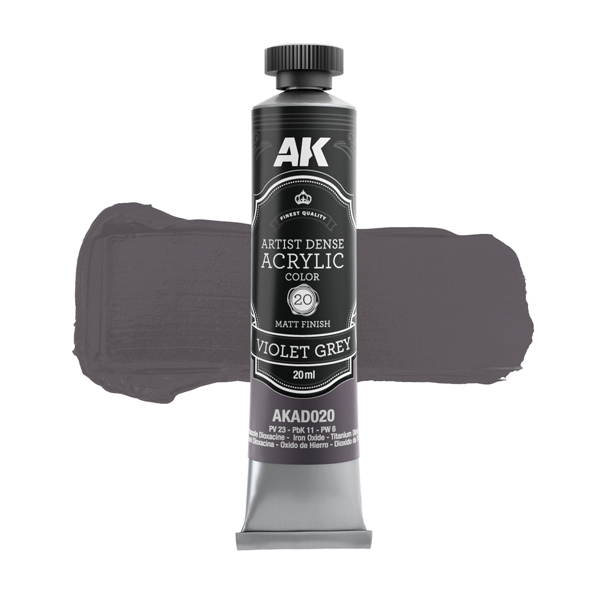 AK Interactive AKAD104 Artist Dense Acrylic Colors - Black &amp;amp; White Color Set – imagen 7