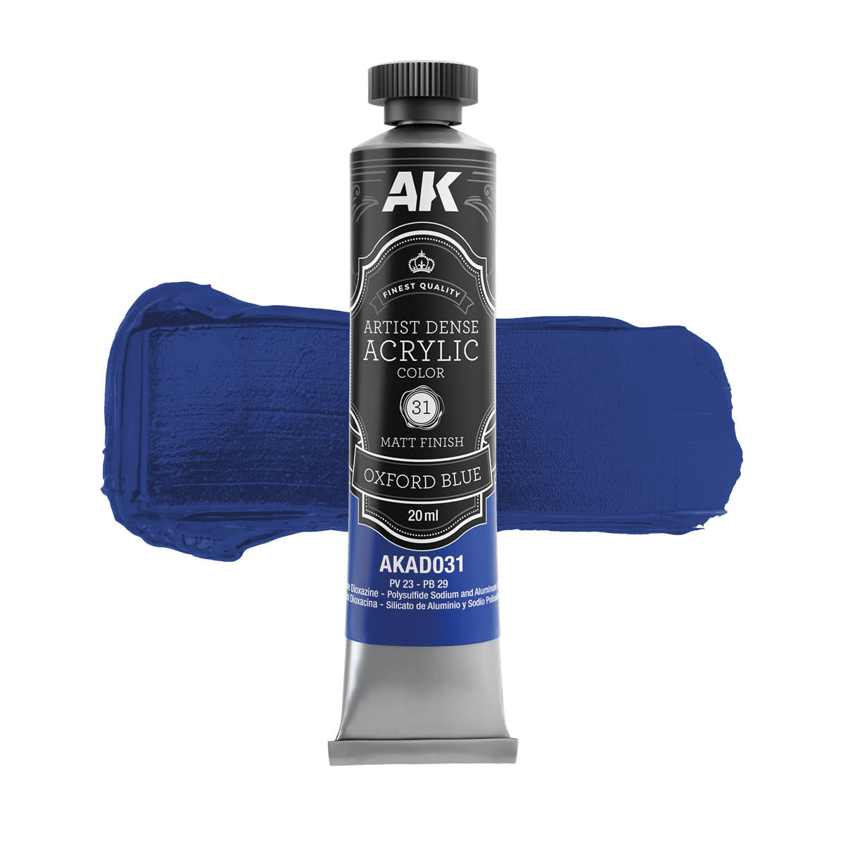 AK Interactive AKAD108 Artist Dense Acrylic Colors - Blue Color Set – immagine 2