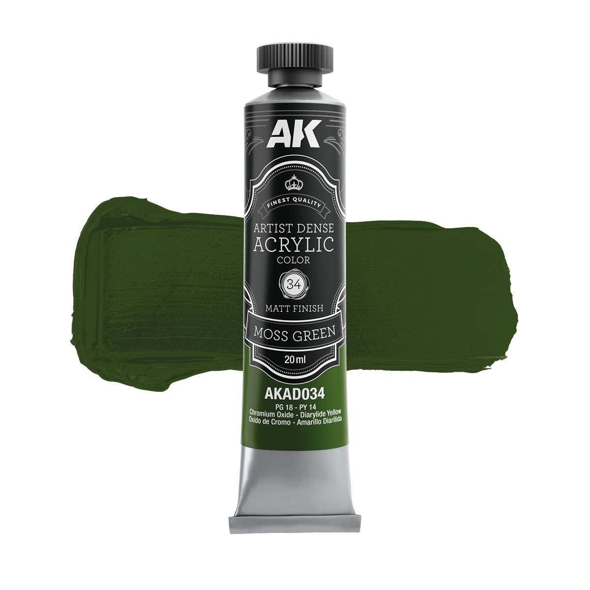 AK Interactive AKAD109 Artist Dense Acrylic Colors - Green Color Set – image 7